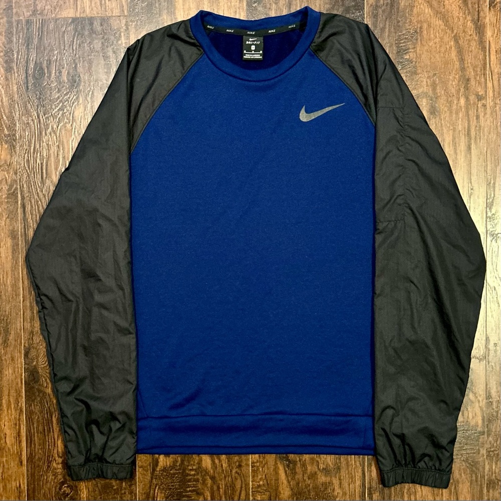 Nike Dri Fit Sweater Blue Dark Grey